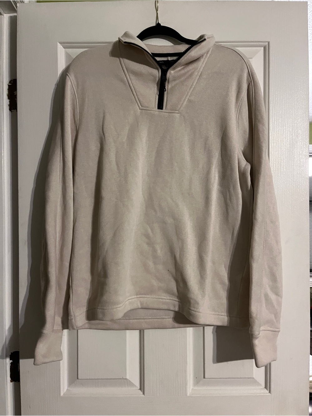 Banana Republic cream quarter zip sweatshirt in a L nwt #quarterzip #preppy